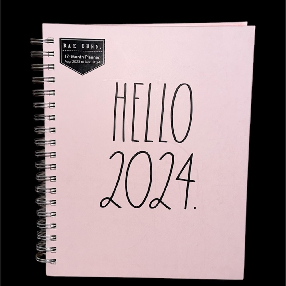 🆕 Rae Dunn HELLO 2024 17 Month Planner Pink - Picture 13 of 13